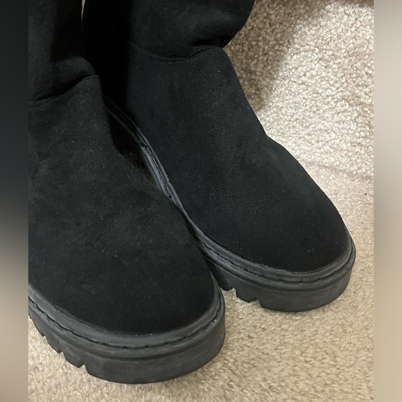 Womens Slip-On Soft Boots, Sz 8, Black - Picture 4 of 7